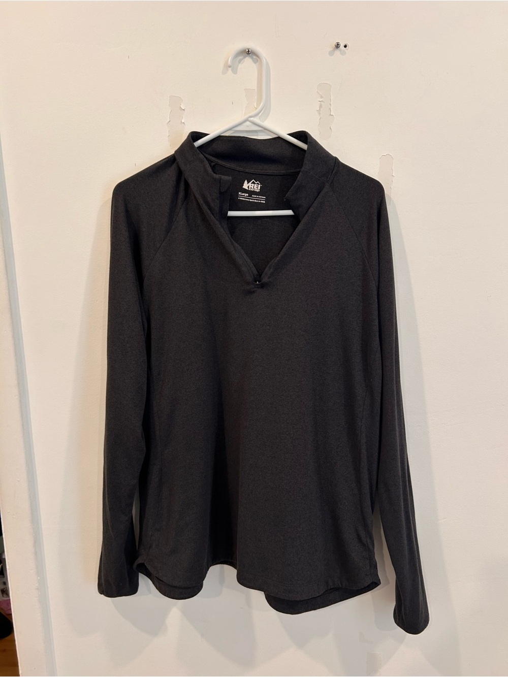 REI Co-op Charcoal Gray Quarter-Zip Pullover